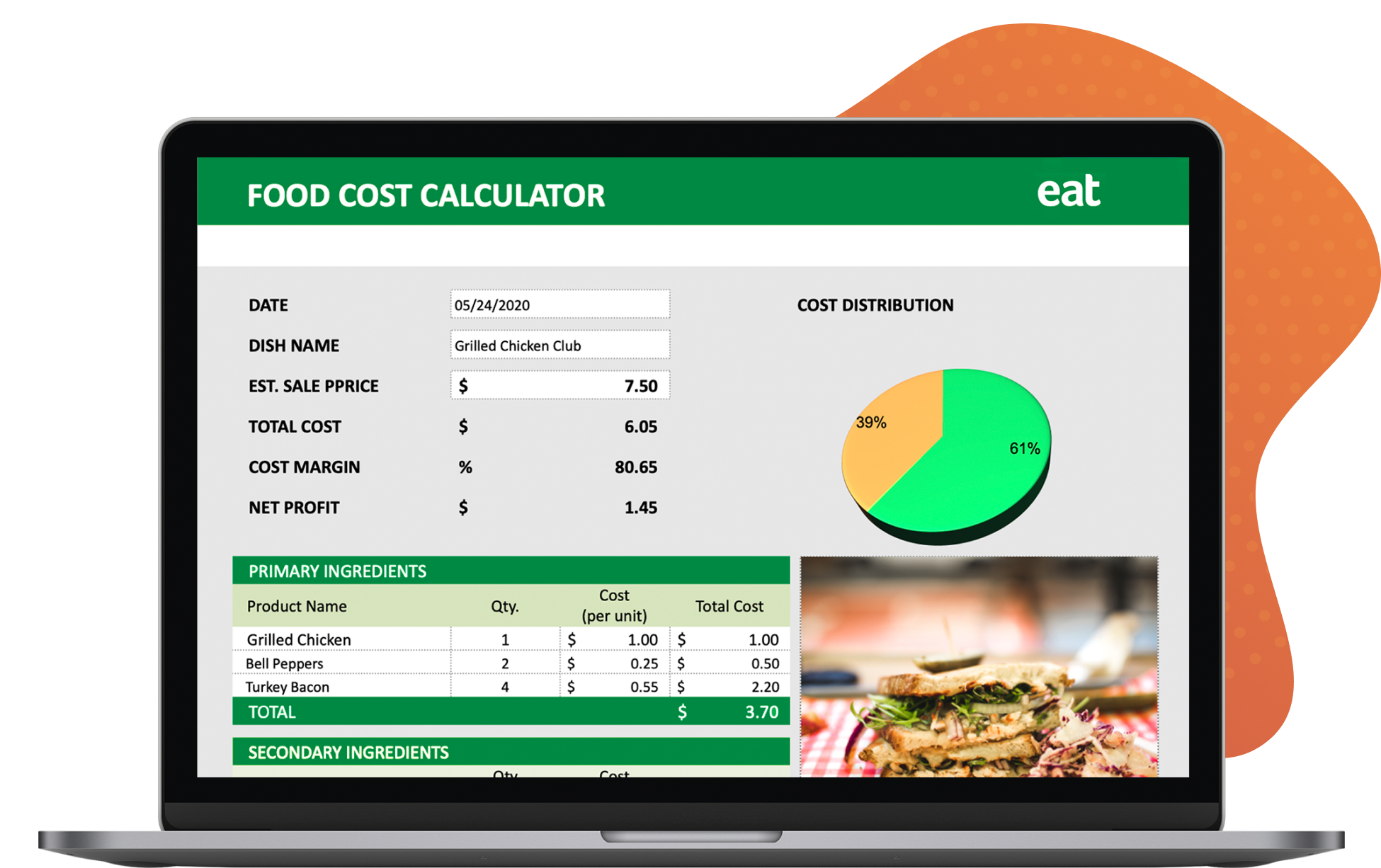 Free Food Cost Calculator for Excel